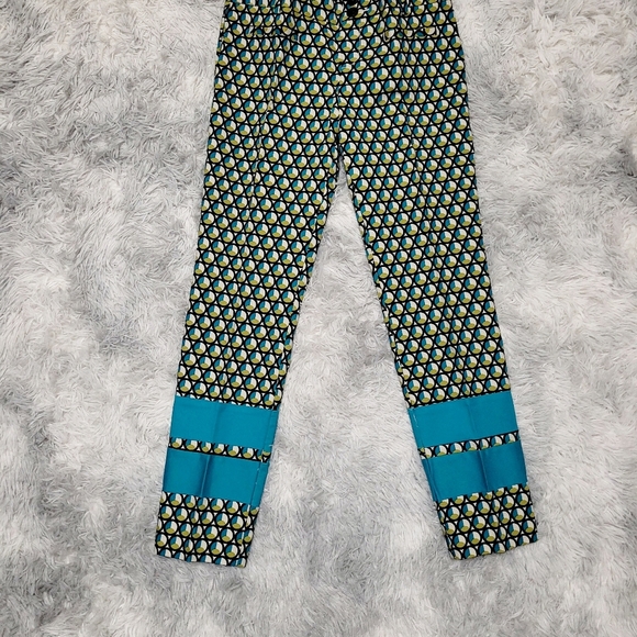 Anthropologie Cartonnier 2PC Limited Edition Green/Blue Geometric Print Suit, 4R - Picture 3 of 4